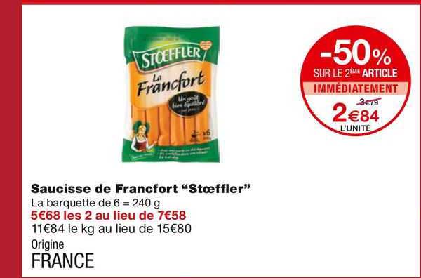 saucisse de francfort "stoeffler"