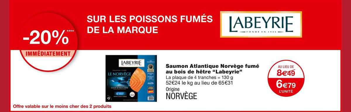 Saumon Atlantique Norvège Fumé Au Bois De Hêtre "labeyrie"
