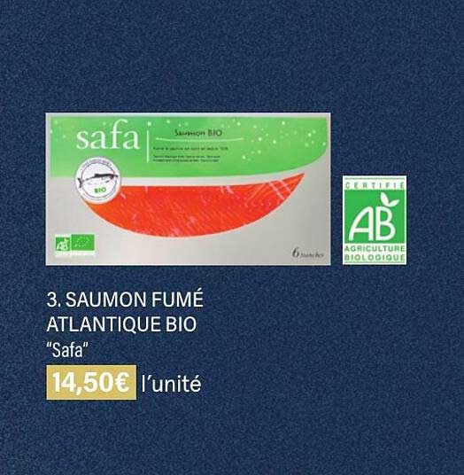 Saumon Fumé Atlantique Bio "safa"