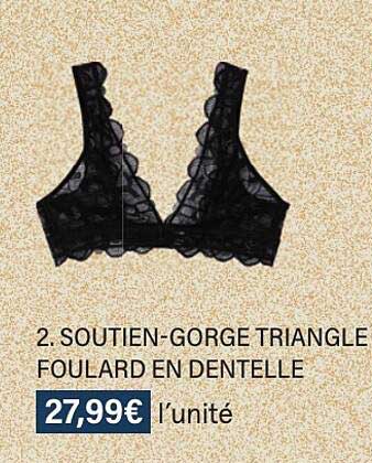 soutien-gorge triangle foulard en dentelle