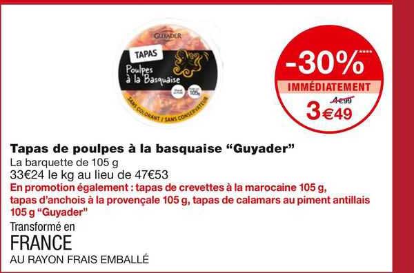 Tapas De Poulpes à La Basquaise "guyader"