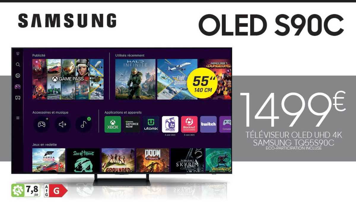 Téléviseur Oled Uhd 4k Samsung 55" 140 Cm