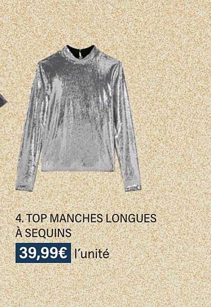 top manches longues à sequins