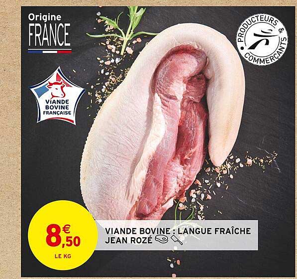 viande bovine : langue fraîche jean rozé