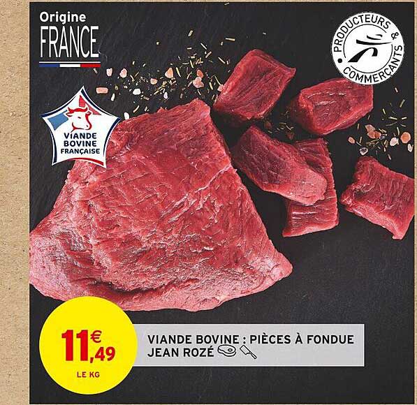 Viande Bovine : Pièces à Fondue Jean Rozé