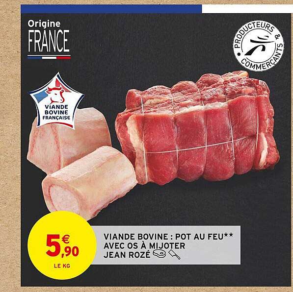 viande bovine : pot au feu**avec os à mijoter jean rozé