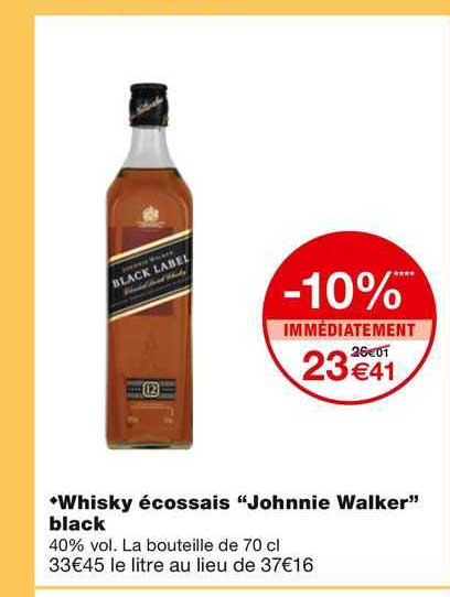 whisky écossais "johnnie walker" black