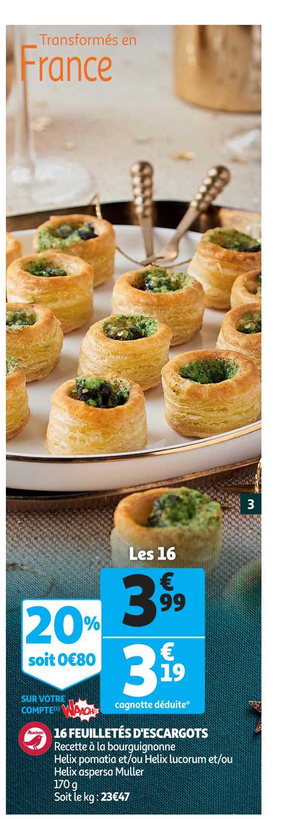 14 feuilletés d'escargots