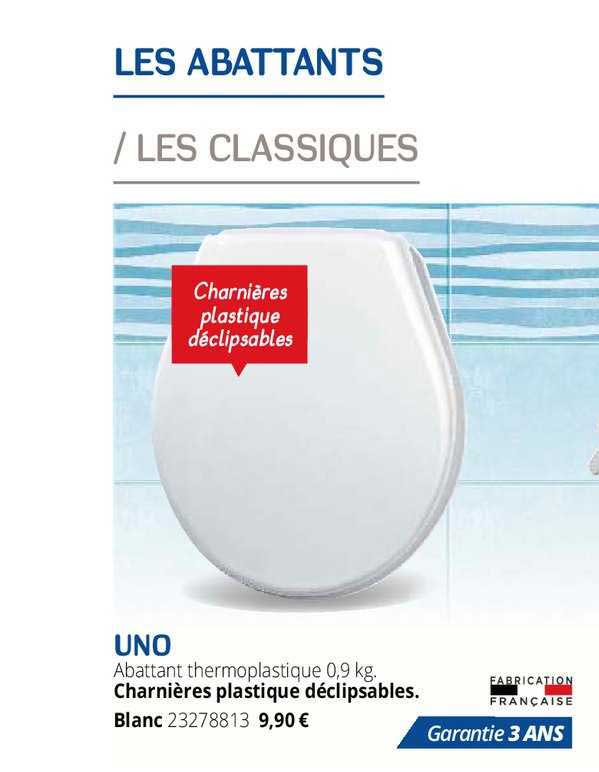 abattant thermoplastique uno