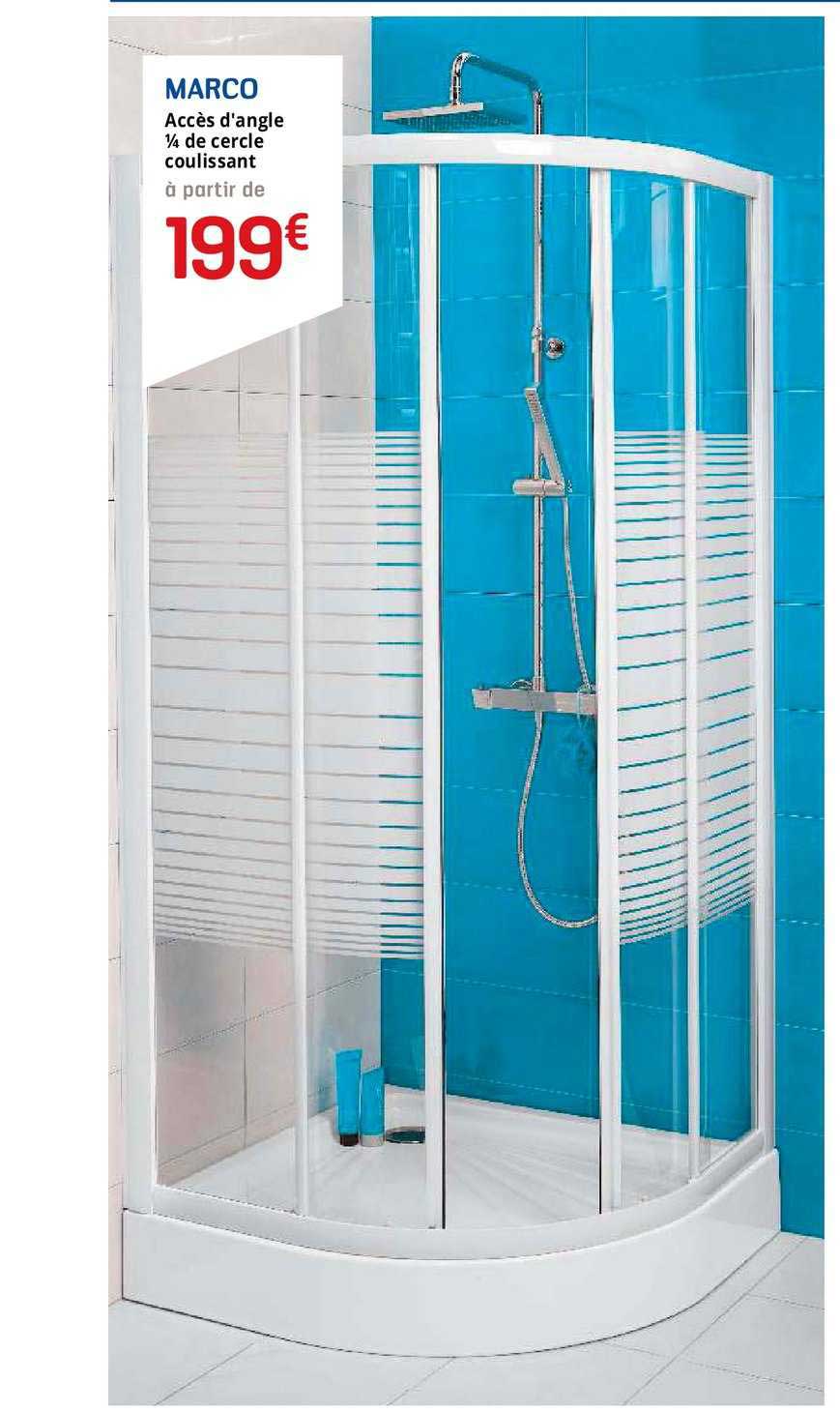 accès d'angle 1-4 de cercle coulissant marco