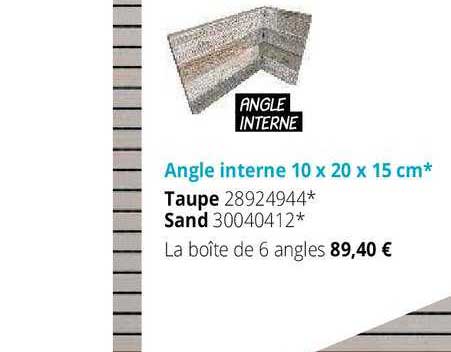 angle interne 10 x 20 x 15 cm
