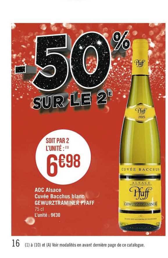 aoc alsace cuvée bacchus blanc gewurztraminer pfaff