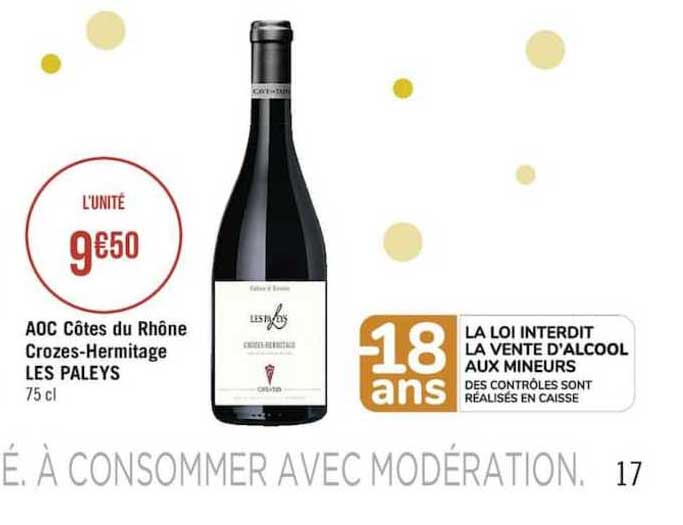 aoc côtes du rhône crozes-hermitage les paleys