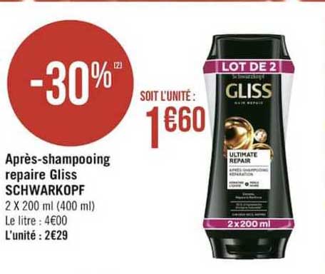 après shampooing repaire gliss scwarkopf