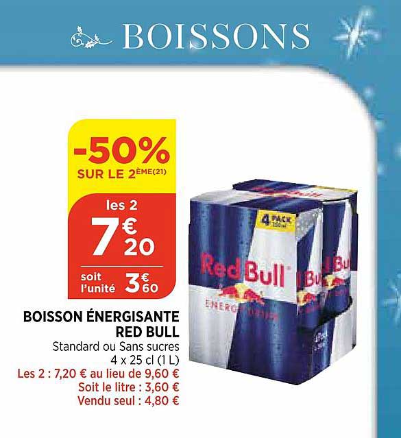 boisson énergisante red bull
