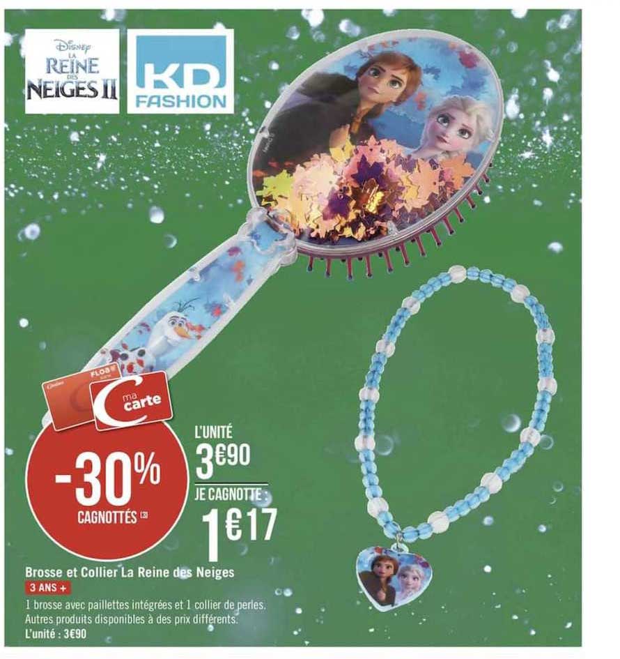 brosse et collier la reine des neiges kd fashion
