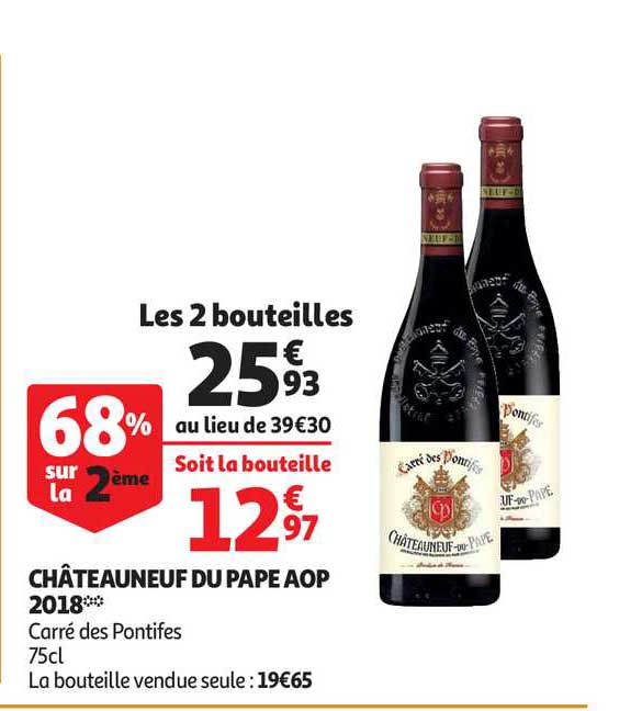 châteauneuf du pape aop 2018 carré des pontifes