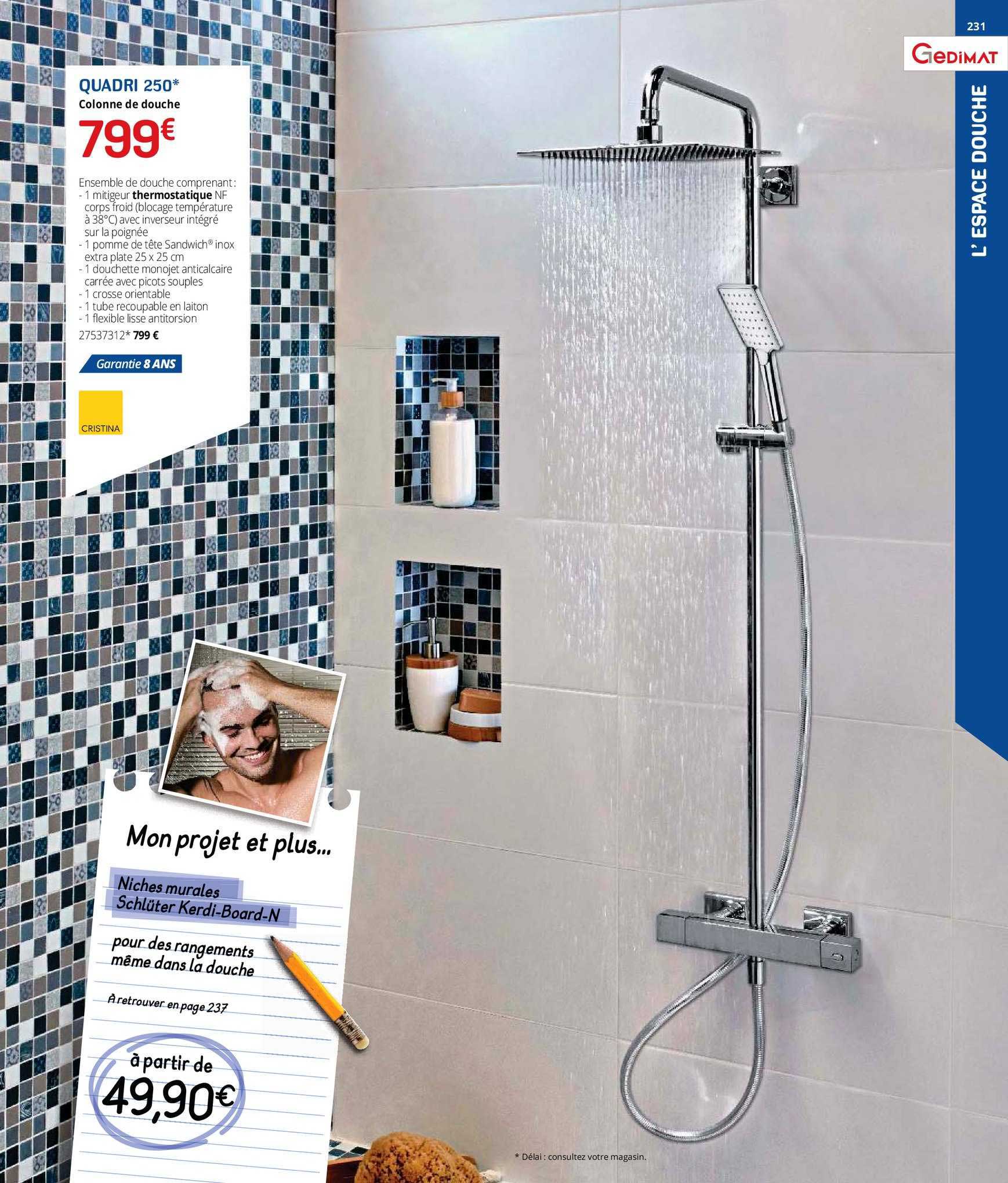 colonne de douche quadri 250