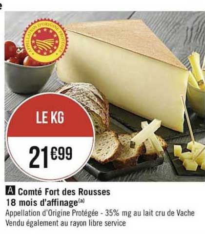 comté fort des rousses 18 mois d'affinage