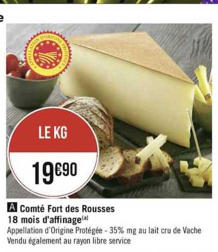 comté fort des rousses 18 mois d'affinage