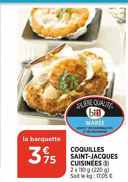 coquilles saint jacques cuisinées
