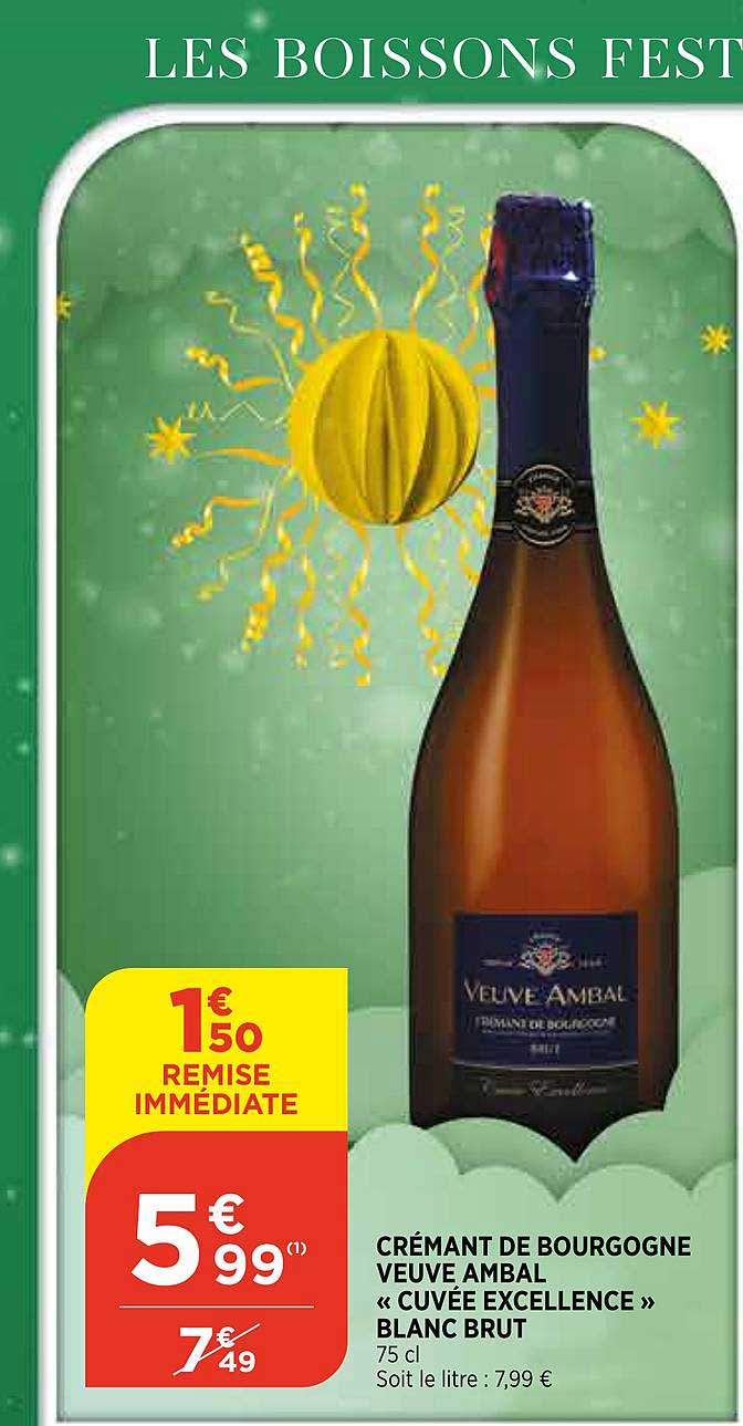 crémant de bourgogne veuve ambal "cuvée excellence" blanc brut