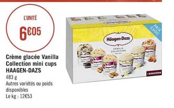 crème glacée vanilla collection mini cups häagen-dazs