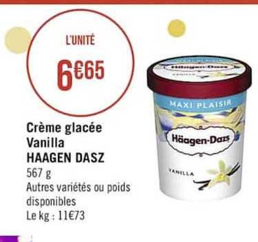 crème glacée vanilla häagen dazs