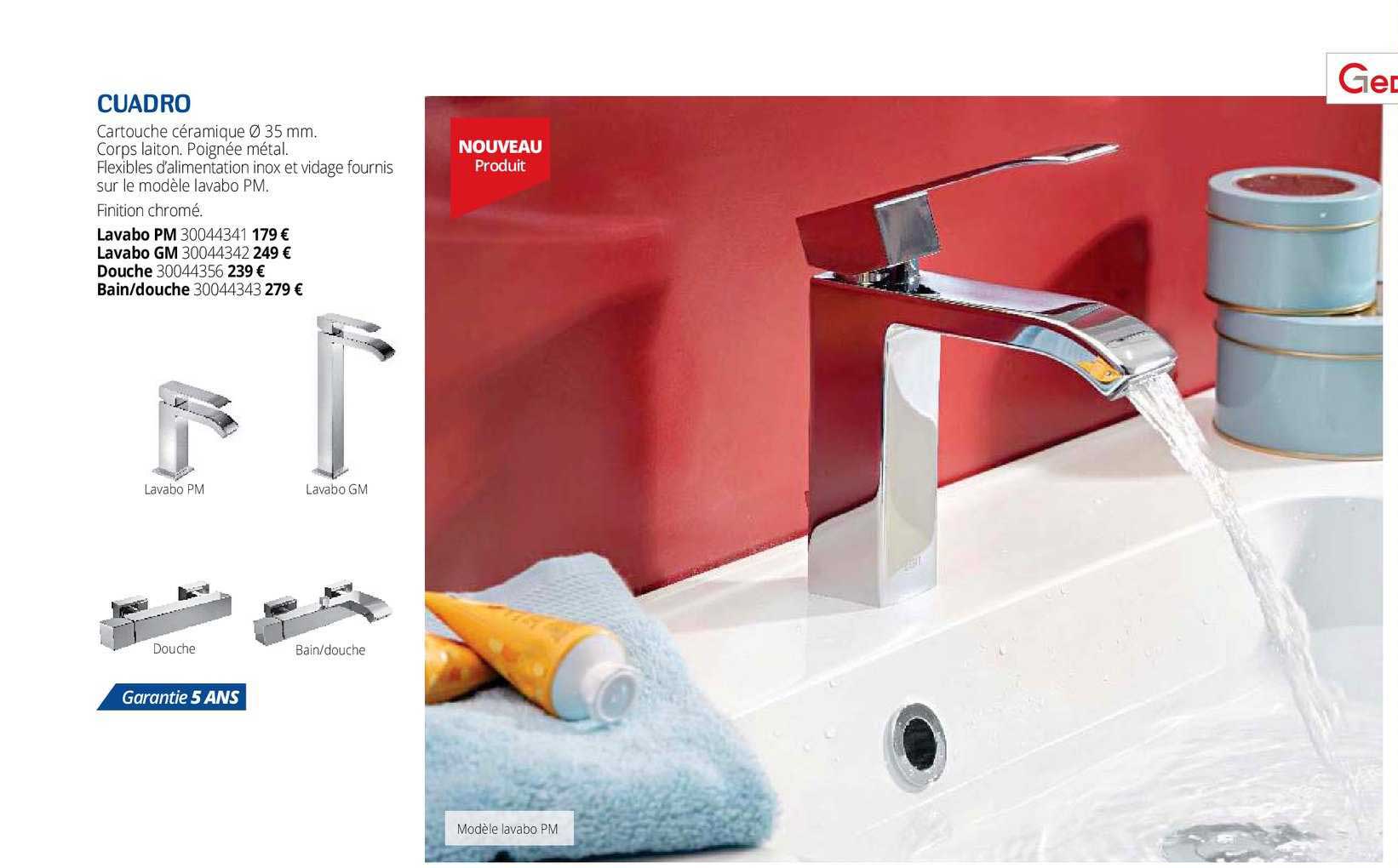 cuadro lavabo pm, lavabo gm, douche, bain-douche