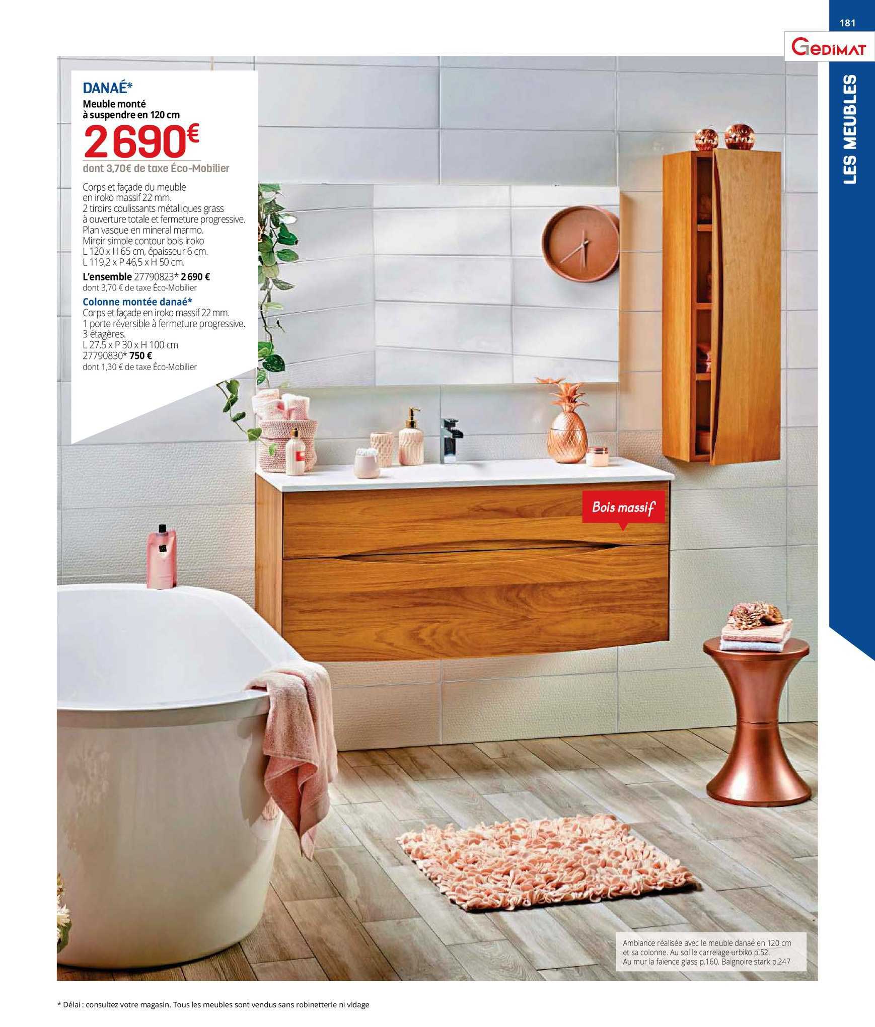 danaé meuble à monté à suspendre en 120 cm