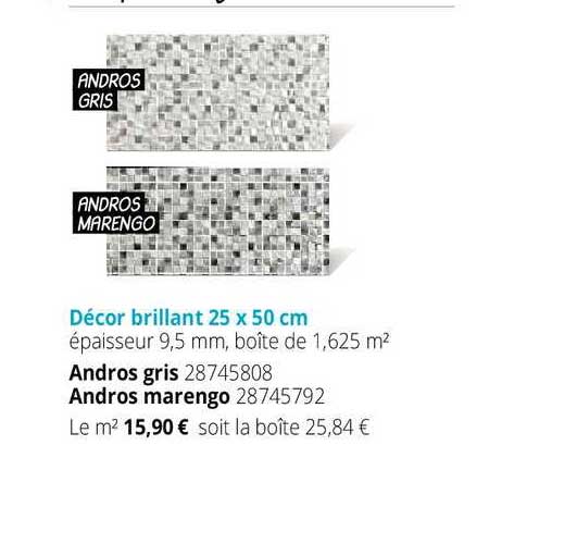 décor brillant 25 x 50 cm