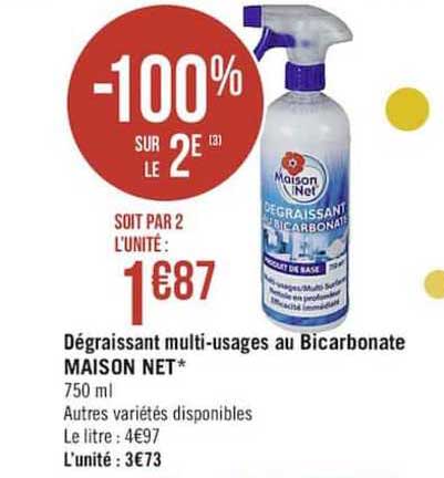 dégraissant multi-usages au bicarbonate maison net