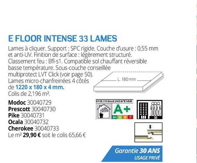 e floor intense 33 lames