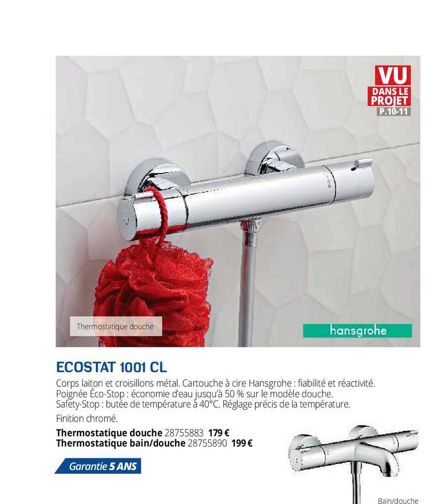ecostat 1001 cl hansgrohe, thermostatique douche,  thermostatique bain-douche