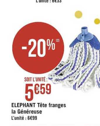 elephant tête franges la généreuse