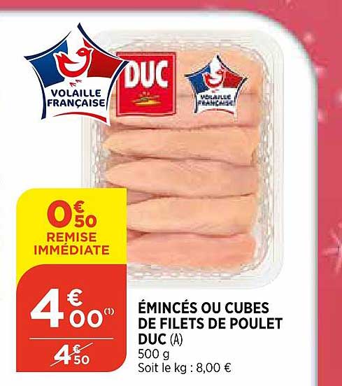 émincés Ou Cubes De Filets De Poulet Duc