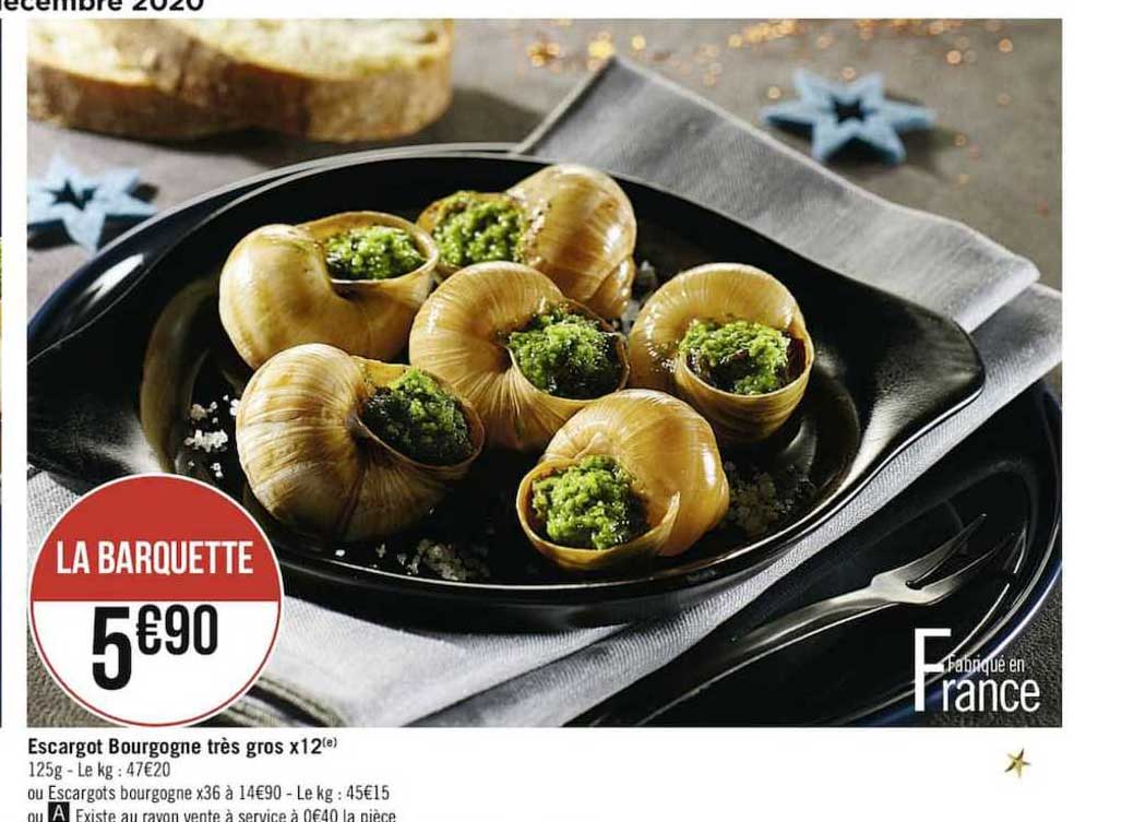 escargot bourgogne très gros x12