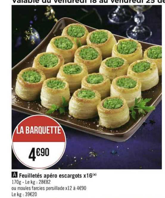 Feuilletés Apéro Escargots X 16