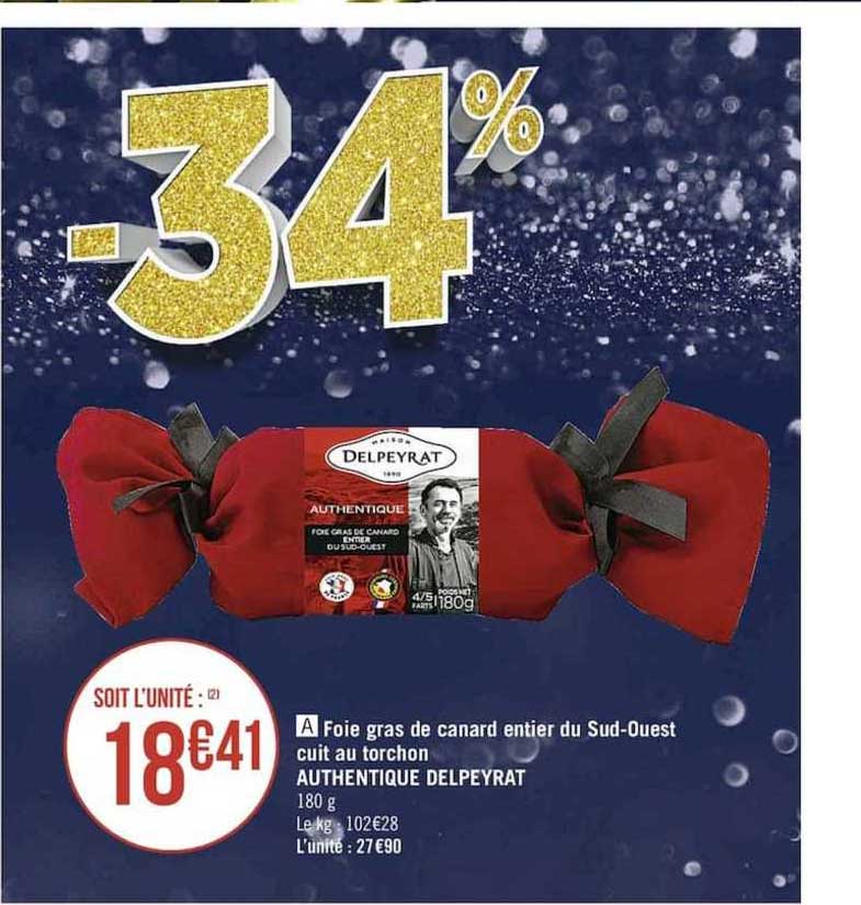 Foie Gras De Canard Entier Du Sud-ouest Cuit Au Torchon Authentique Delpeyrat