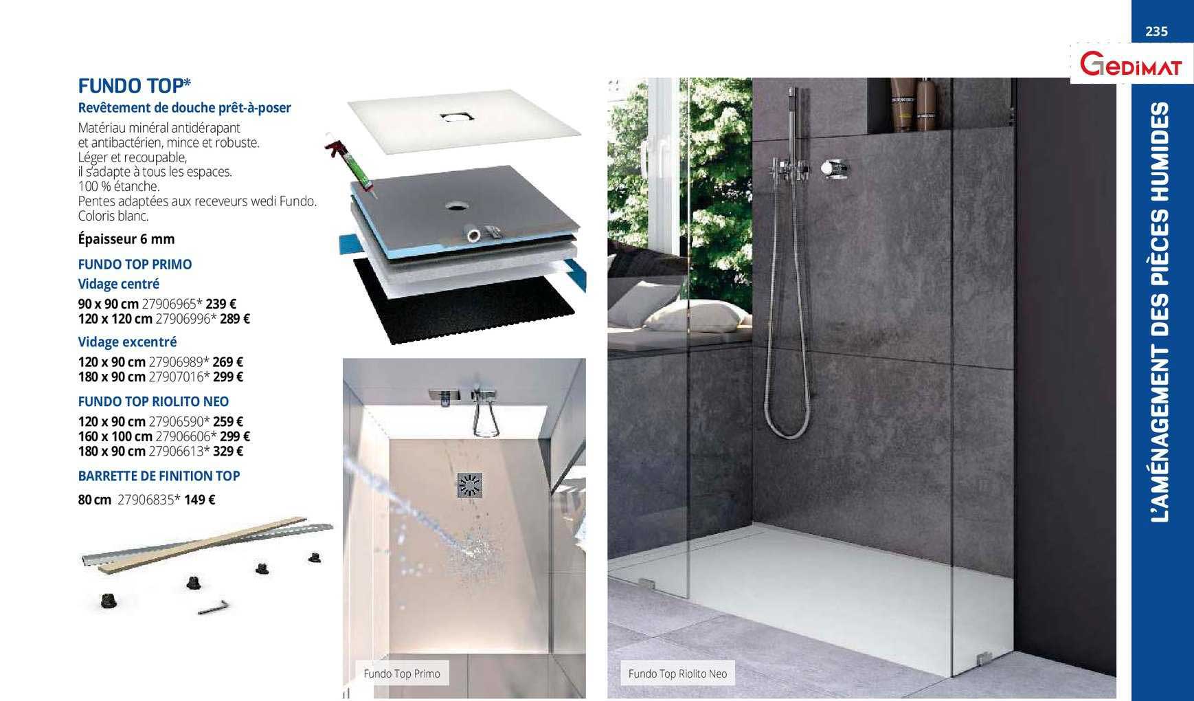 fundo top , fundo top primo , barrette de finition top