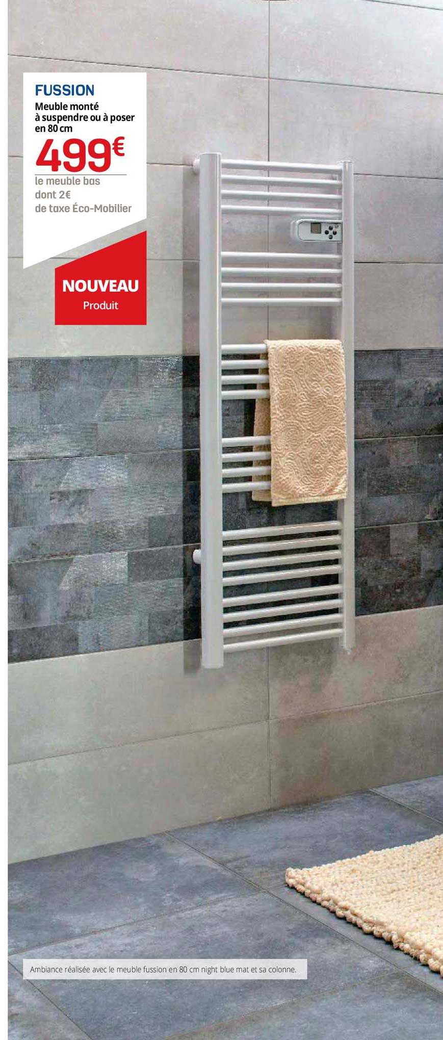 fussion meuble monté à suspendre ou à poser en 80 cm