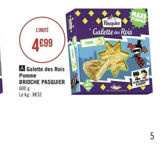 galette des rois pomme brioche pasquier