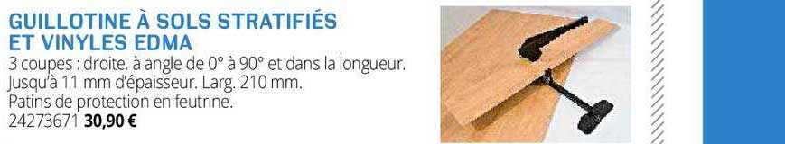 guillotine à sols stratifiés et vinyles edma