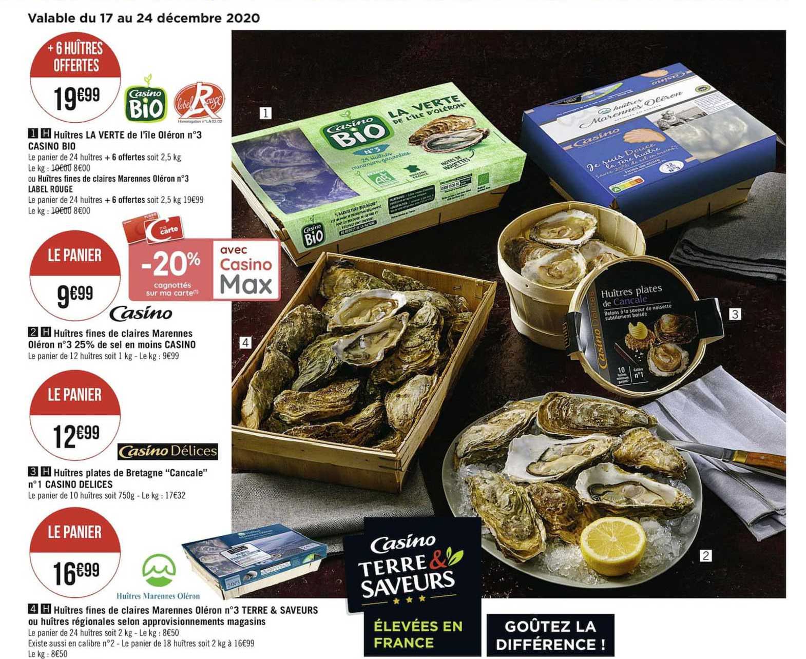 huîtres la verte de l'île oléron n°3 casino bio, huître fines de claires marennes oléron , huîtres plates de bretagne , huîtres fines de claires marenne oléron n°3 terre & saveurs