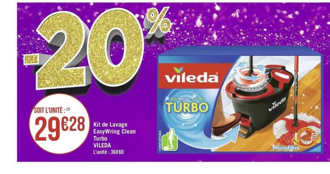 Kit De Lavage Easywring Clean Turbo Vileda