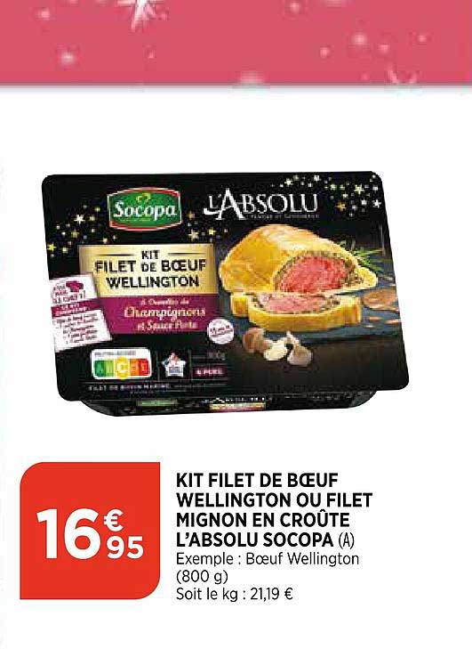 kit filet de bœuf welligton ou filet mignon en croûte l'absolu socopa