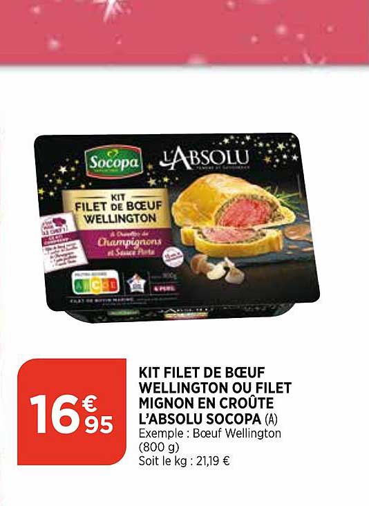 kit filet de bœuf wellington ou filet mignon en croûte l'absolu socopa
