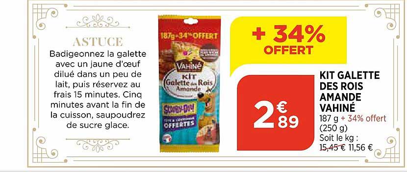 kit galette des rois amande vahiné