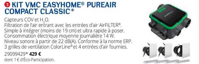 kit vmc easyhome pureair compact classic