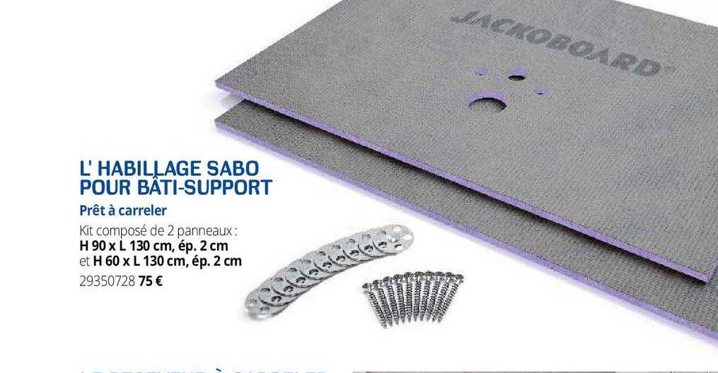 l'habillage sabo pour bâti-support jackoboard